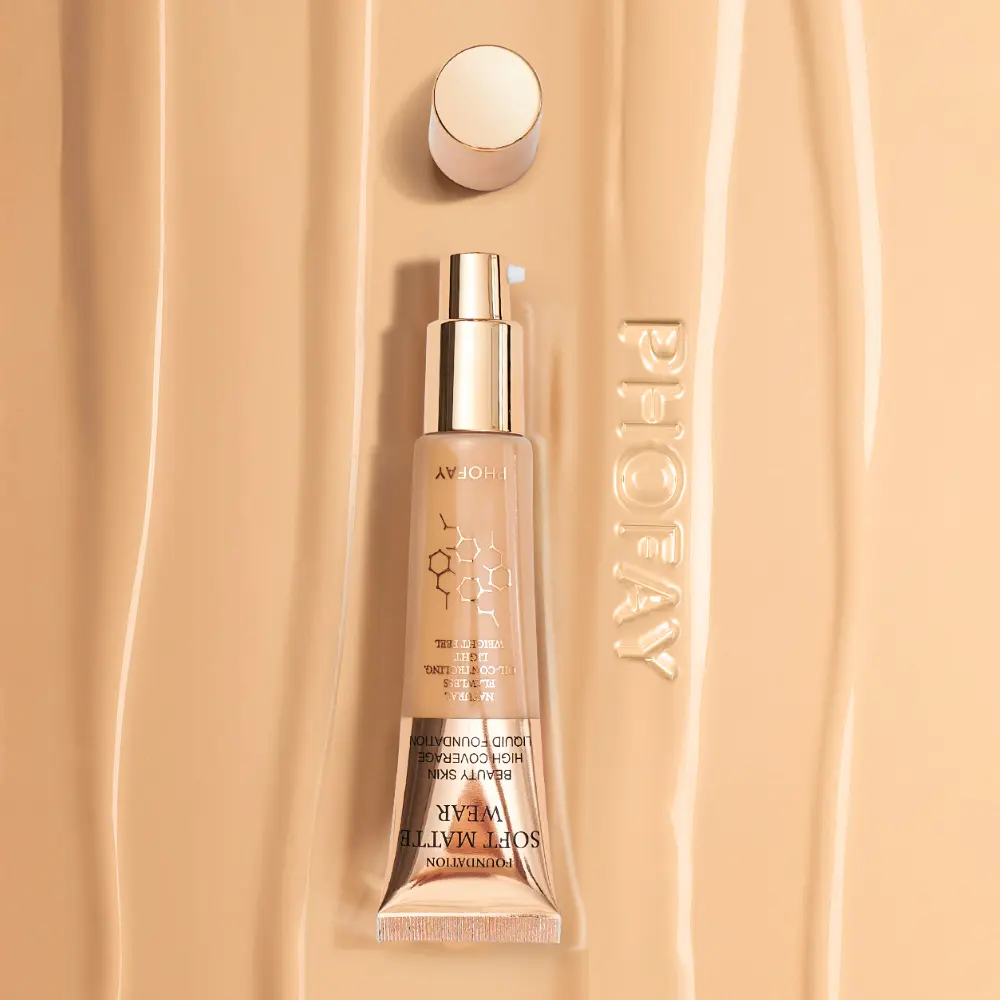 Phofay Oil-Controlling Liquid Foundation for Oily Skin, 30ml Lightweight Cosmetic with Flawless Matte Finish, Color Correction, Blendable Formula for Even Skin Tone & Flawless Base, High Coverage, Bottle, Foundation Routine, Smoothing, Adults, All Skin Ty