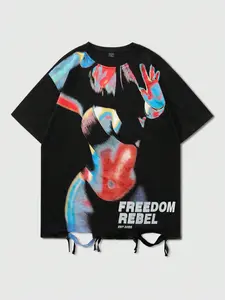 Unisex Thermal Print T-Shirt, Casual Fashion Short Sleeve Tee, Outdoor Vacation Travel Party Streetwear, Comfortable All Seasons Summer