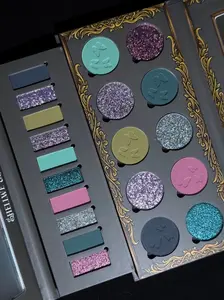 Shellwe Makeup Farasha Matte Shimmer Duo Chrome Flake Eyeshadow Palette Glam Pack Glitter Glitter Beauty