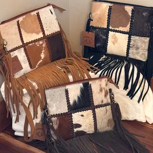 Cowhide Patch Purse