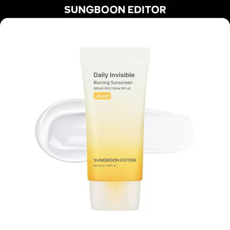 [Sungboon] No Cast Blur-Filter Sunscreen SPF40 | Broad Spectrum Face Sunscreen | Lightweight, Non-Sticky, No White Cast| Sunscreen for Daily Use, Korean Sunscreen, Watery and Creamy Texture, Sunscreen for Sensitive Skin