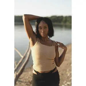 THREE STRAP TANK - CAMEL