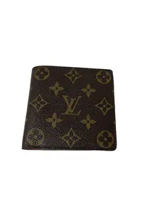 Pre-owned Louis Vuitton Leather Wallet Monogram Coated Canvas Marco Wallet