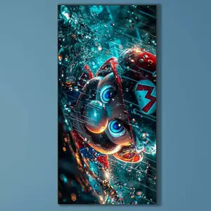 5D DIY Full Diamond Round Drill Painting - Diamond Painting Kit Handicraft Cyber Style Mosaic Canvas DIY Wall Art, Home Wall Decoration