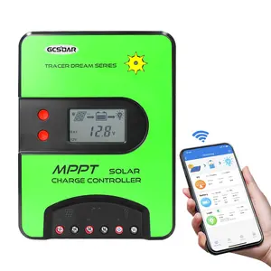 GCSOAR MPPT Solar Charge Controller 30A 12V 24V Max PV 100V, Built-in WiFi Adapter APP Monitor LCD Display Solar Panel Charger Regulator for Gel AGM Sealed Flooded Lifepo4 Lithium User