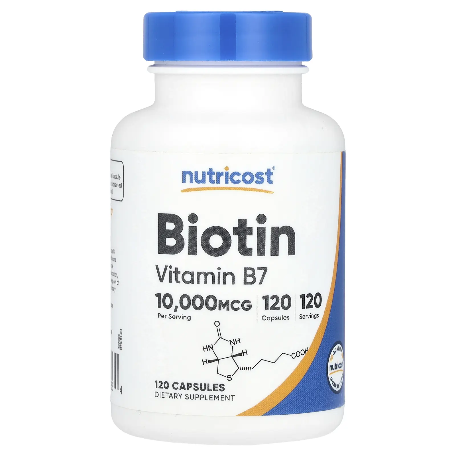 Nutricost Biotin, 10,000 mcg, 120 Capsules