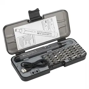 48pcs Cordless Electric Screwdriver Set, With Magnetic Precision Bits, USB Rechargeable Lithium Battery, Precision Repair Tool Set For Phones, Laptops, Cameras, Watches, Computers