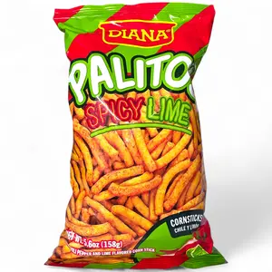 Diana Palitos Chile y Limon - Corsticks Spicy Lime Flavored Corn Sticks Crunchy & Tasty On-the-Go Snack 5.6 oz