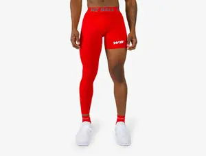 LOSEN ISO LEG WBTECH™ Summer Compression Tights (Red) High Waist Leggings Sports Scrunch Leggings Athleisure Style Bottoms