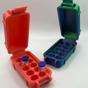 Peptide Storage Case - Peptide Storage Box. Holds 10 3ml Vials up to 17mm (Long Version)