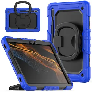 Shockproof Tablet Case with Shoulder Strap, Adjustable Stand Tablet Cover, Tablet Protective Cover, Tablet Accessories Compatible with Samsung TAB S8 S7Plus S7FE S6 Lite