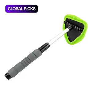 Car Windshield Cleaning Brush, Windshield Cleaner Tool, Telescopic Window Glass Cleaning Brush and Mist Eliminator Squeegee, Car Window Cleaner, Car Cleaning Supplies, Car Detailing Accessories, Car Wash Accessory #GLOBAL PICKS