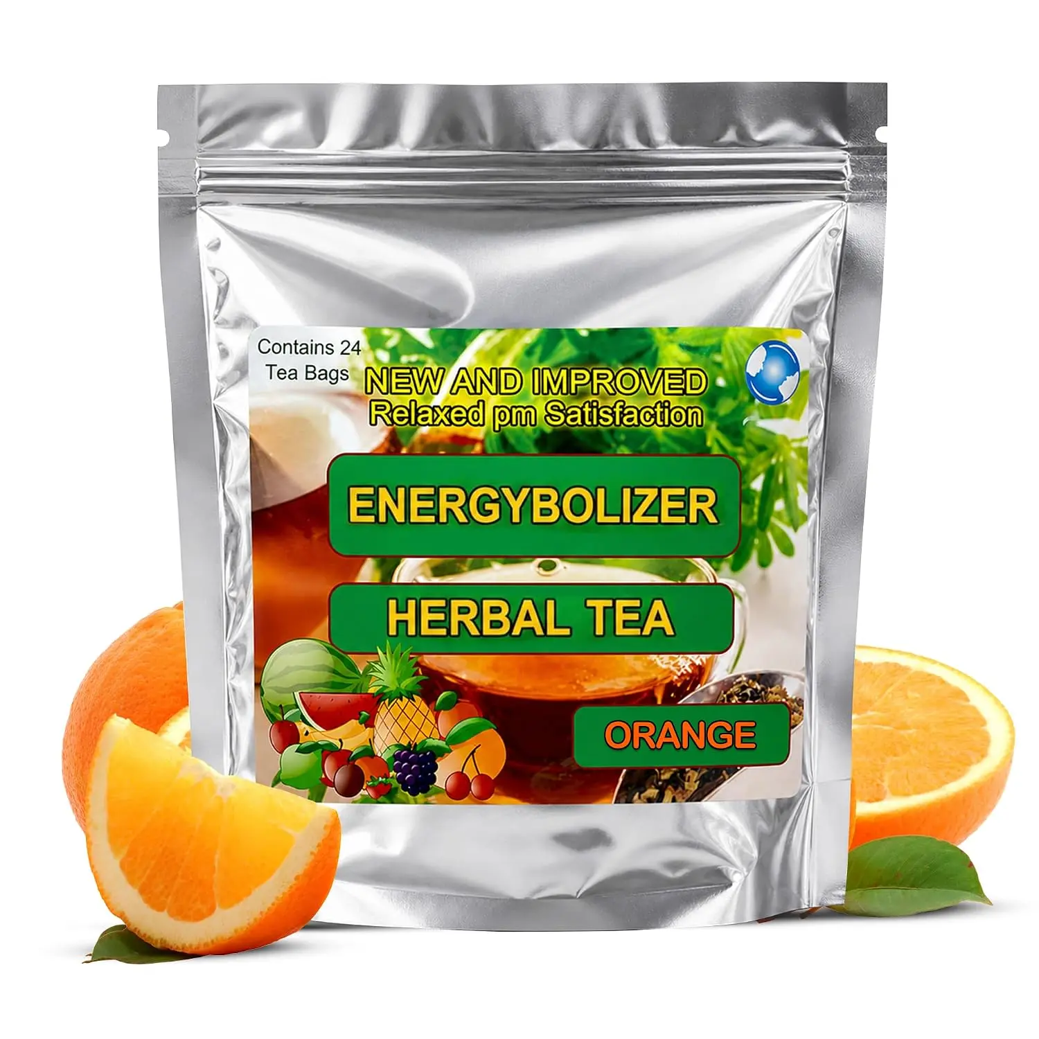 Energybolizer Perfect Weight Herbal Tea 24 Bags Orange Flavor, Herbal Wellness Tea for Men & Women, Supports Digestion, Daily Herbal Blend