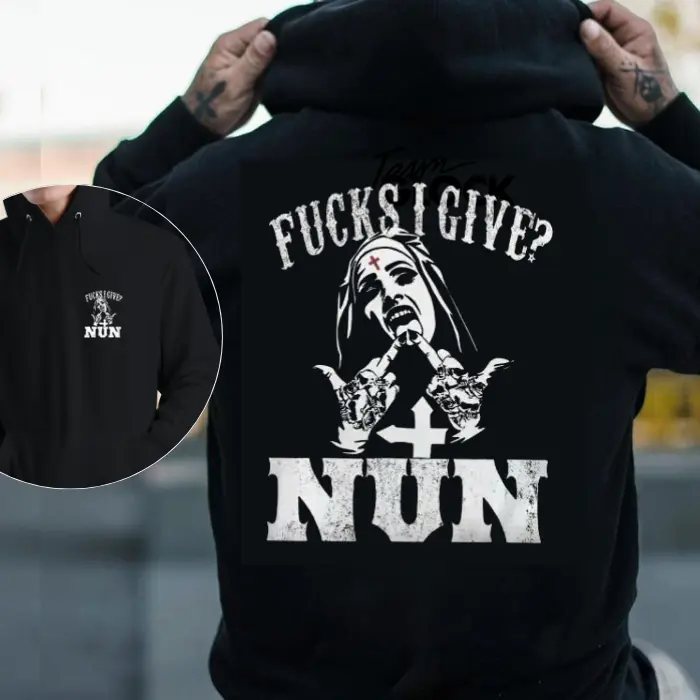 I Give Nun Unisex Hoodie/ Sweatshirt (No Hood)/ T-Shirt, Vintage Graphic Hoodies, Retro Shirt, For Men, Boy Merch, Today Shirts, Apparel