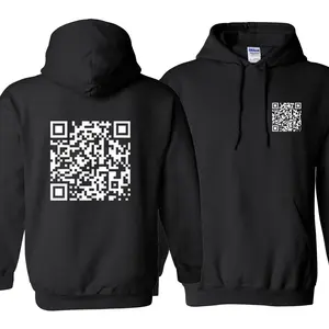 Show Me Them T.. Funny QR Code Hoodie 2 Sided Unisex Fabric Cotton