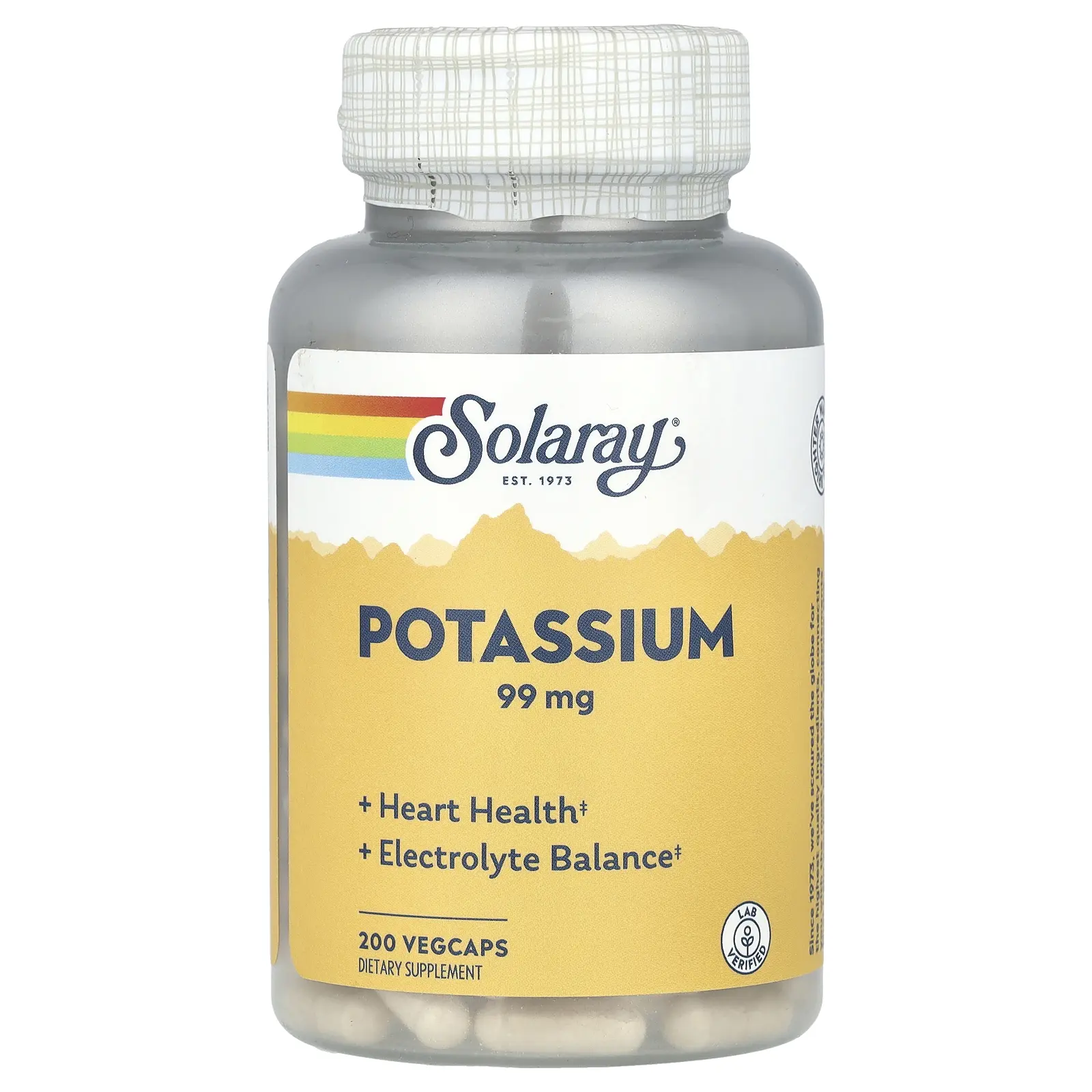 Solaray Potassium, 99 mg, 200 VegCaps Solaray Potassium, 99 mg, 200 VegCaps