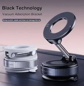 360° Adjustable Angle Strong MagSafe Magnetic Vacuum Suction Cup For Car Phone Holder Mount Stand