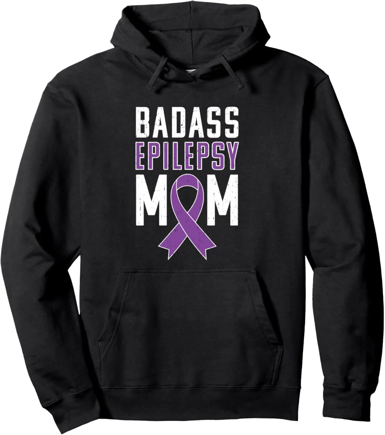 Epilepsy Awareness Hoodie Epilepsy Mom Purple Ribbon Hoodie Pullover Hoodie