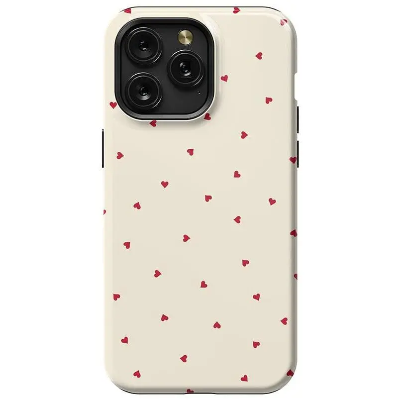 Be Mine Custom Tiny Hearts Smartphone Shell Accessories - Phone Protective Case for iPhone 17, 16 Pro Max, 15, 14 Plus, 13, 12, 11, XS with Protection, Glossy