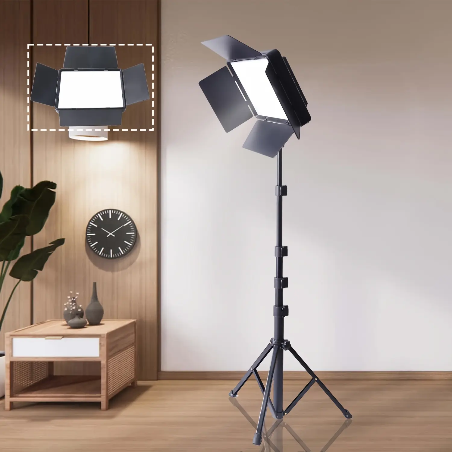 10-Inch LED Video Fill Light with Adjustable 51-Inch aluminum travel tripod, USB-Powered Photography Panel for Studio, Home, and Indoor Use,  Ideal for Selfies and Video Lighting#ring light shade