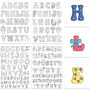 Funny Alphabet A-Z Water Soluble Embroidery Stabilizer, Tear Away Hand Sewing Patterns for Clothes Bags Towels DIY Embroidery Lovers