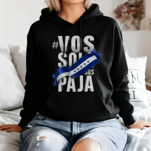 Retro Honduras Pride Flag Hoodie Crafted from Cotton Featuring Black Catracho Graphic and Honduran Flag Round Neck Casual Tee for Men and Women