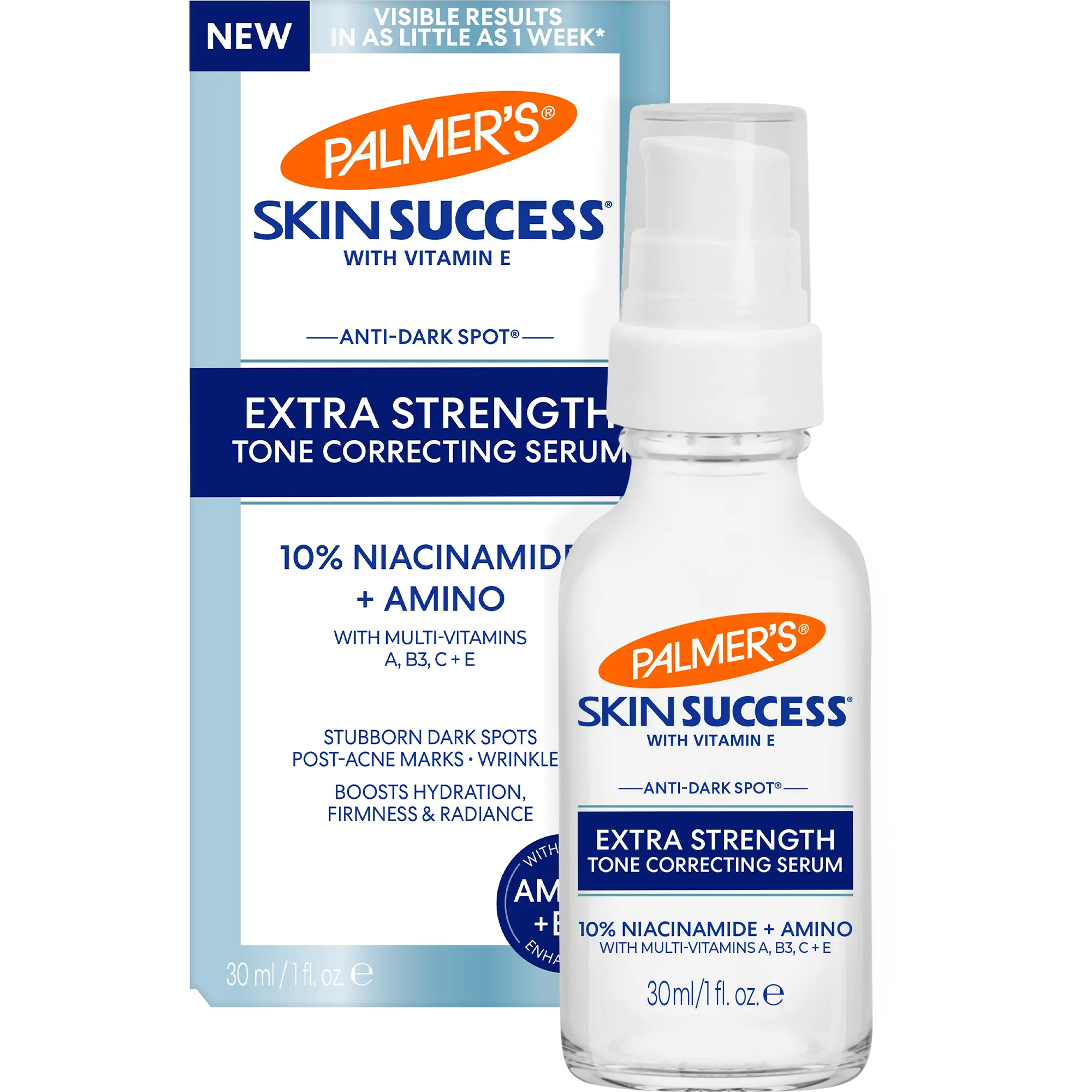 Palmer's Skin Success Anti-Dark Spot Extra Strength Tone Correcting Serum Hyaluronic Acid  Niacinamide Retinol Skincare Post Acne Scars & Damaged Skin