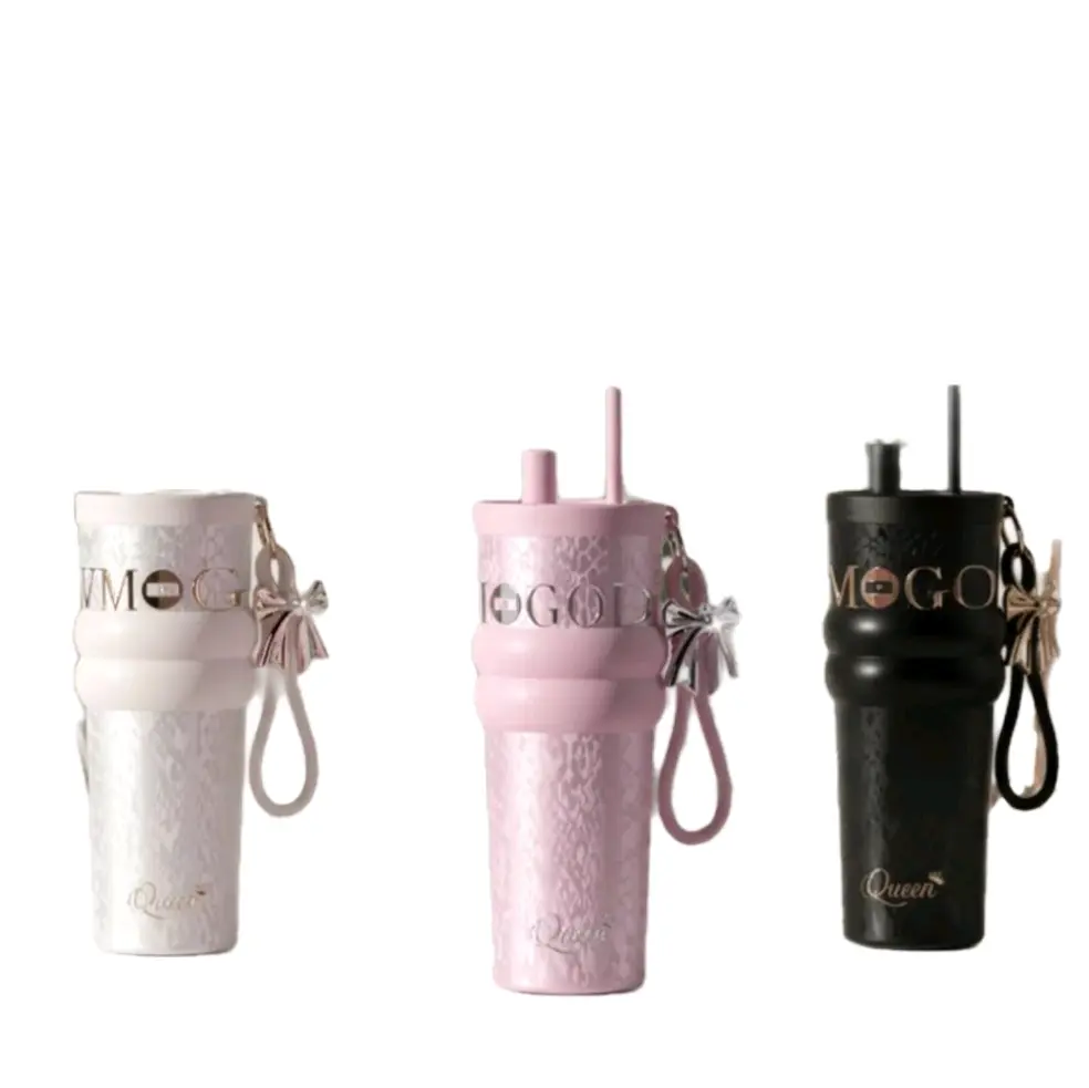 710ml 316 Stainless Steel Inner Pot Ice-Hot Drinkware, Outdoor Car Straw Water Cup with Gift Box Packaging
