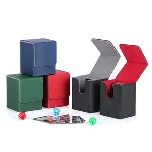 100+ Collection Boxes Game Card Organizer Storage Box, Trading Card Stackable Holder, Magic the Gathering Collectible Board Game Case, Card Hobby Box