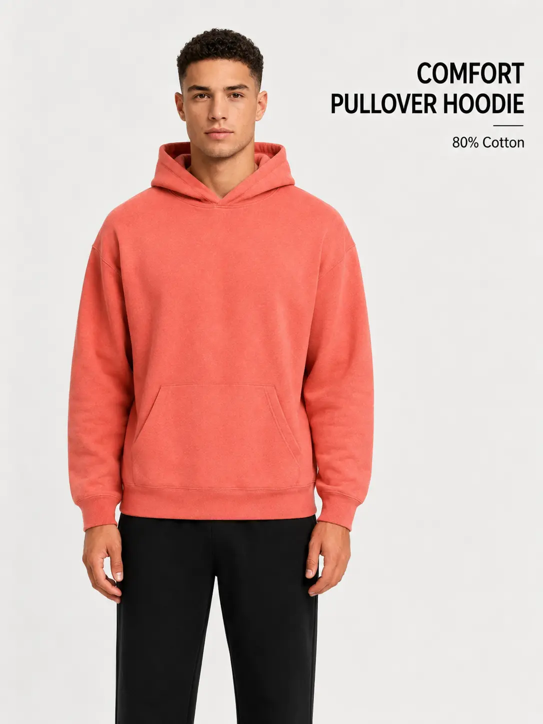 Unisex Men Oversized Hoodie, Comfortable Streetwear Sweatshirt  Pullover Menswear Tops Comfortable for Daily Outings