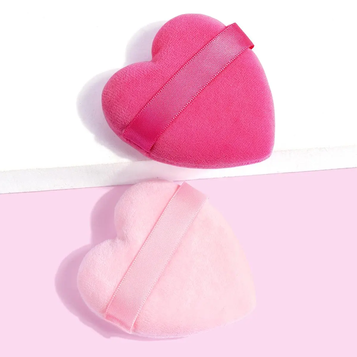 MAANGE Heart Shaped Powder Puff, 2/10pcs Soft Makeup Sponge Puff for Liquid Foundation, Loose Powder, Body Powder, Cream, Blush, Concealer