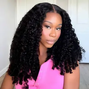 CheetahBeauty 13×6 HD Transparent Lace Front Burmese Curly Wig Human Hair Pre Plucked Pre Cut Burmese Curly Wave Wig for Black Women