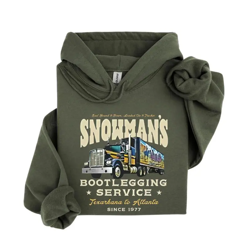 Snowman's Bootlegging Service Hoodie- Smokey & The Bandit Shirt, Unisex Hoodie, Full Size, For Men For Women.