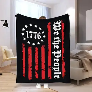 Star & Letter Print Blanket, Modern Soft Warm Throw Blanket, Air-conditioned Room Blanket, Decorative Blanket for Home Office Travel