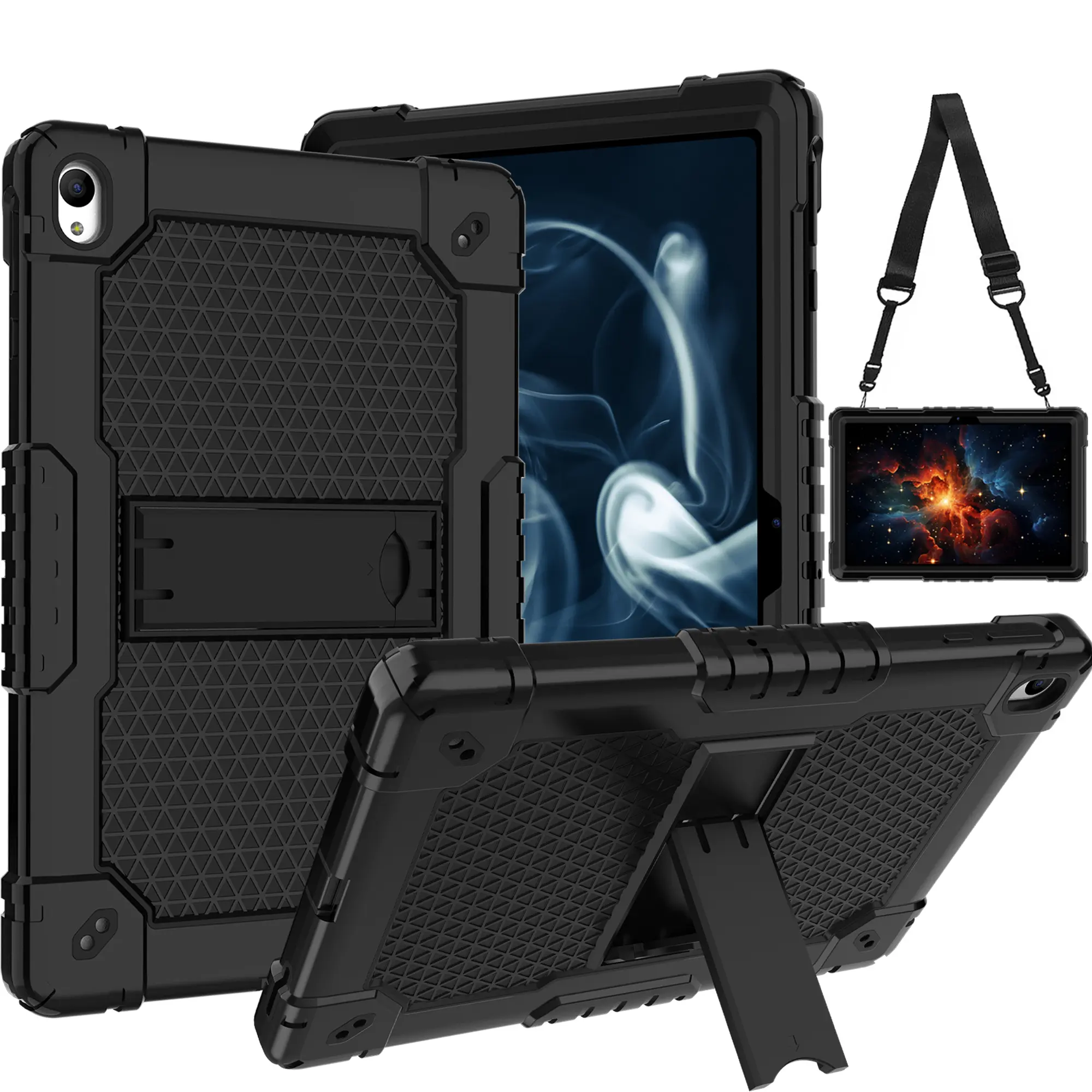 Shockproof Protective Case for Onn 11 (2024) Tablet with Hand Strap, Kickstand & Shoulder Strap