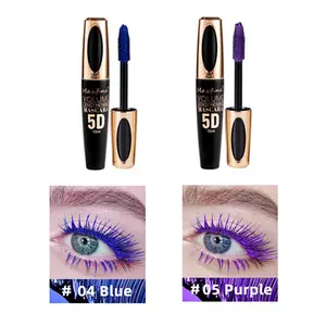 Waterproof Mascara for Eyelash, 5D Silk Fiber Lashes Extension Colored Tube Mascara with Eyelash Brush, Long Lasting Smudge-proof Volumizing Lengthening, Makeup Present for Women