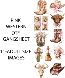 Coquette WESTERN DTF GANGSHEET FOR shirtmaking