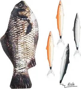 5-Pack Novelty Fish Shaped Pencil Cases with Foam Lining and Bonus Fish Pens Set - Creative Stationery Organizer for School and Office Supplies gift,summerwins summerwins