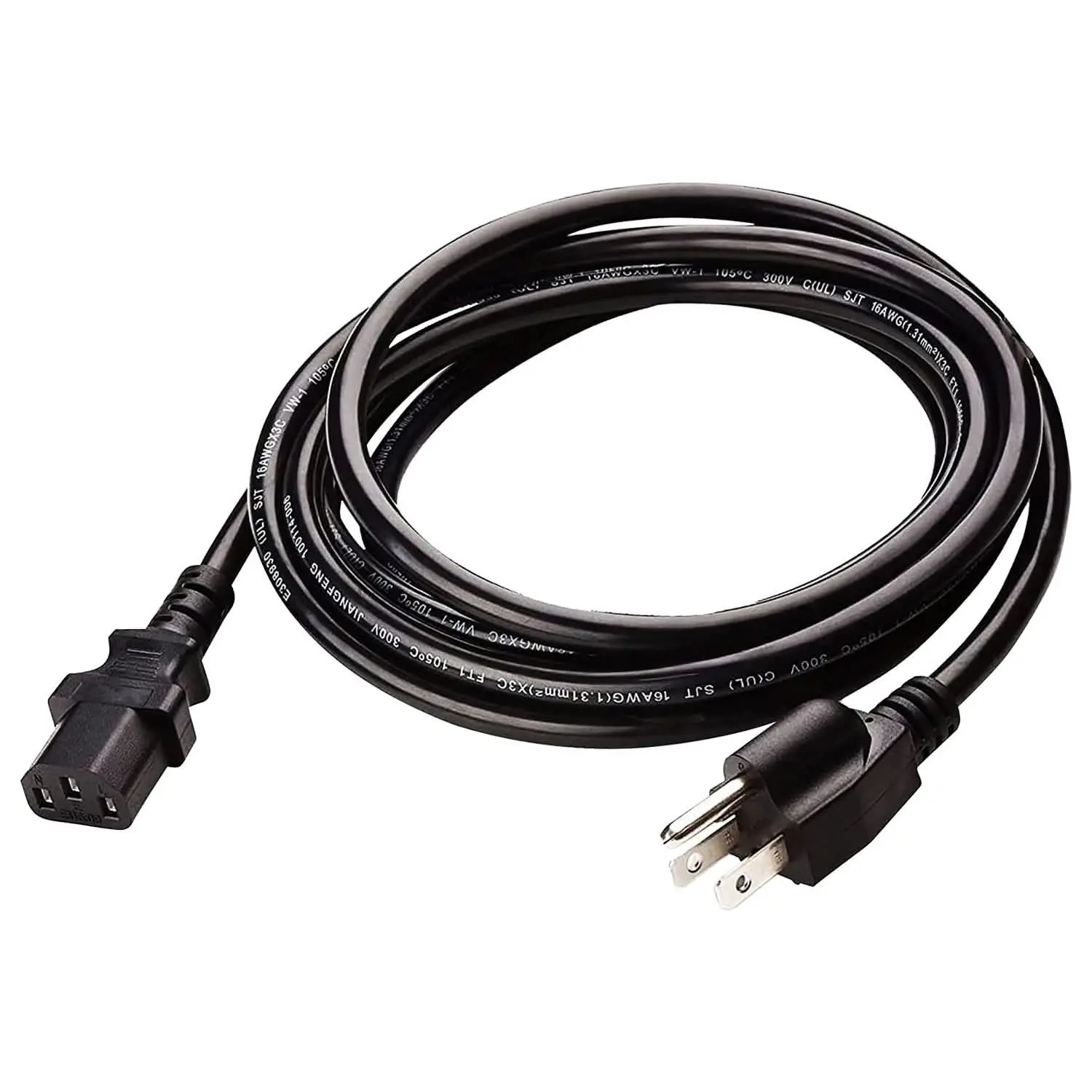 5Core AC Power Cord 6 Ft 3 Prong US Male - Female Extension Adapter 16AWG 125V 13A - PC 1001