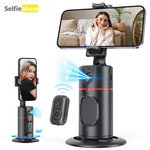 Auto face tracking iphone holder with intelligent face and body tracking, no app required, and gesture control. Compatible with iPhone and Android devices, portable, stable, and durable, perfect for smart photography Smartphone Vlogging Kit Selfie Stand