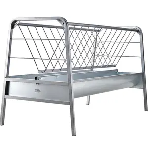 Livestock Hay Feeder 2-In-1 Grain And Hay Feeder, 80 Gallons Capacity For Sheep, Durable Farm Equipment For Livestock Feeding, Weather Resistant, Easy To Clean, Suitable For Goats And Cattle