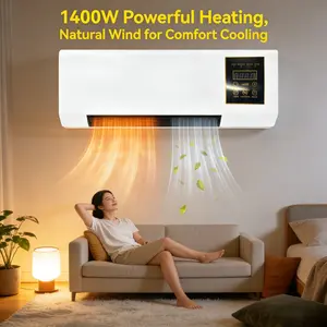 All-Season Wall Mount  Fan, Soft Natural Air Flow and 1400W Quick Warmth, Family-Safe Daily Use