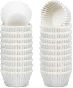 500 Count Mini Cupcake Liners White Muffin Liners Greaseproof No Smell Small Cupcake Wrappers Baking Cups