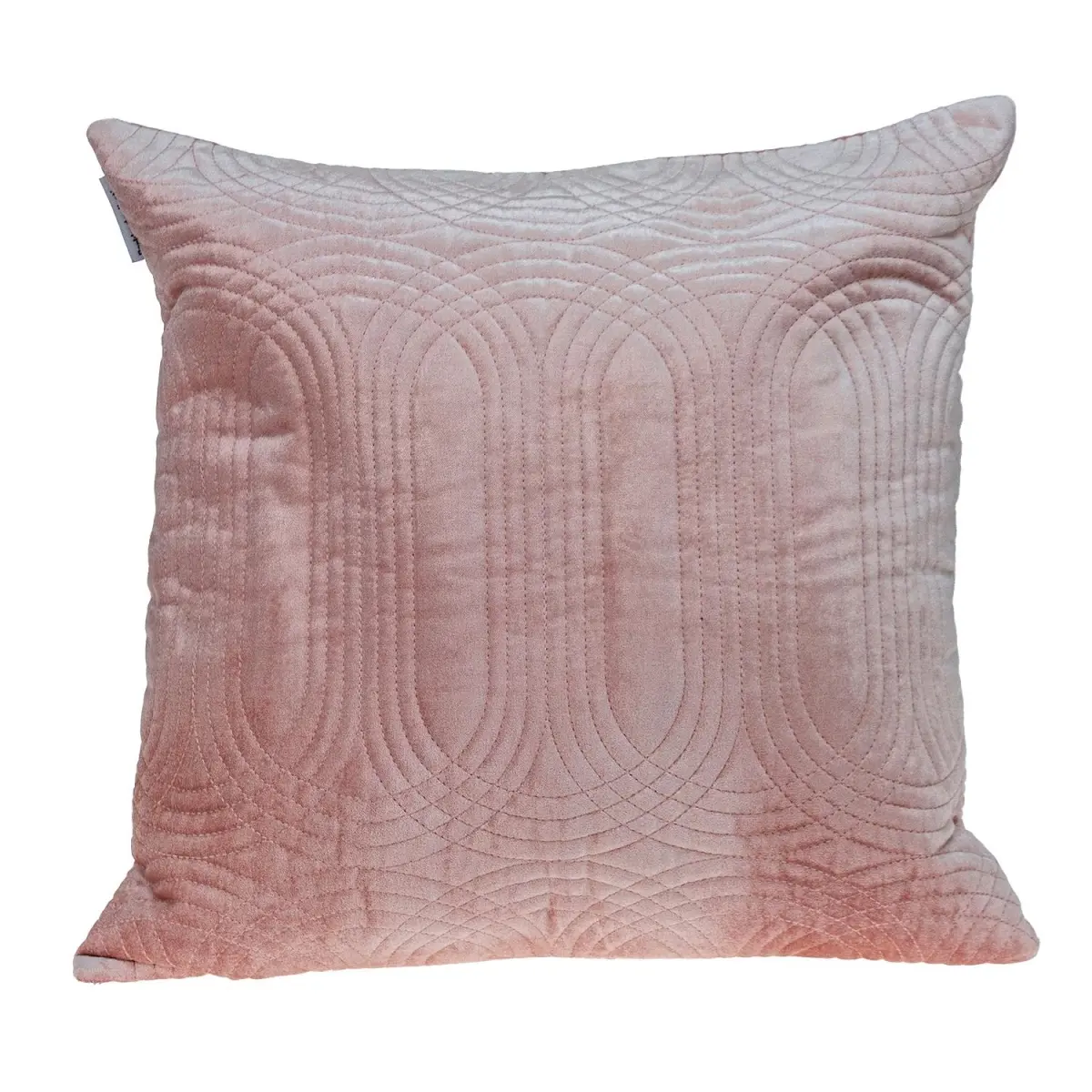 Parkland Collection PILL21380P Geometric Stitched Soft Textured Iphis Blush Pink Square Cotton Blend Throw Pillow, for Home Room Decor