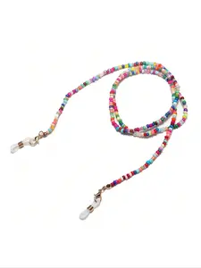 Random Color Beaded Glasses Chain, Fashionable Eyewear Accessories for Women & Girls, Trendy All-match & Exquisite Glasses Accessories for Daily Use