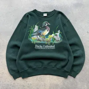 Vintage Ducks Unlimited Wood Duck Sweatshirt, Unisex Graphic Crewneck Sweatshirt