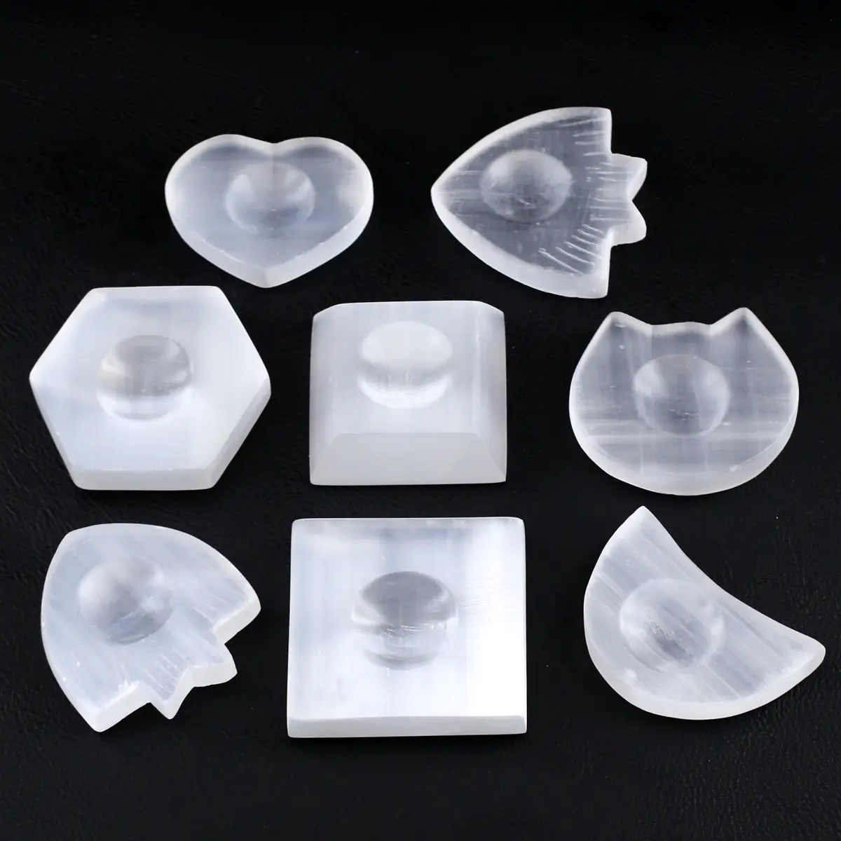【Star Gate】 1 count Handmade crystal Selenite Holders in Various Shapes - Unique Crystal Decor with Soothing Energy