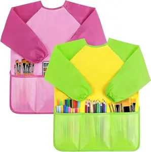 2 Pack Kids Aprons for Toddler Art Aprons Kids Toddler Paint Art Smock