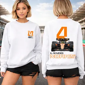 Lando Norris Autography Edition Two-Sided T-Shirt, Vintage 90s Racing Car Graphic Wash Shirt, Norris #4 Signature Sweatshirt, Perfect Gift For Racing Fans