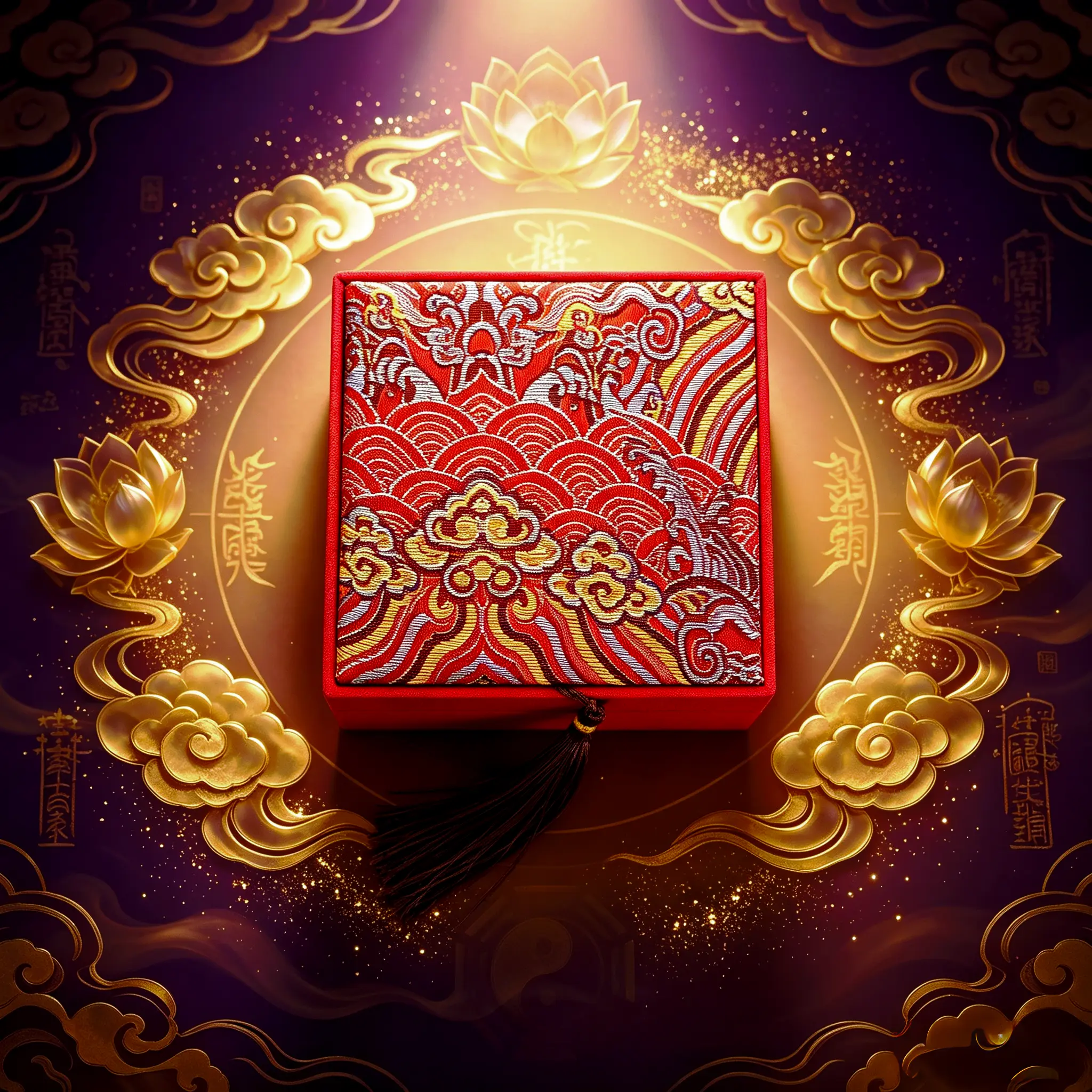 Traditional Embroidered Brocade Jewelry Gift Box